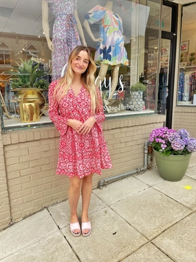 Rye Dress Cranberry Splash Timeless Look Feminine empire waist dress