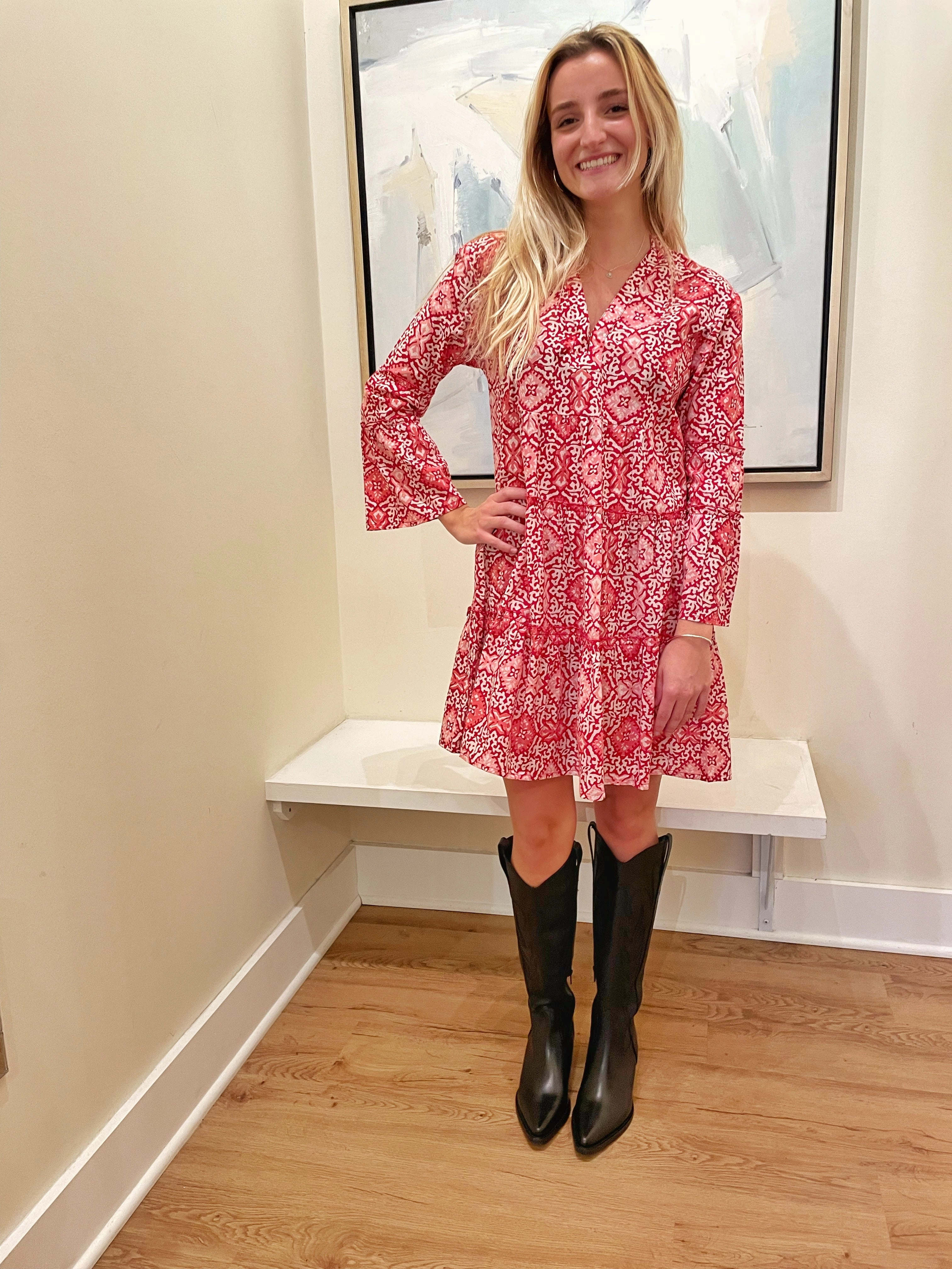 Rye Dress Cranberry Splash Go To Wear Comfy and Chic