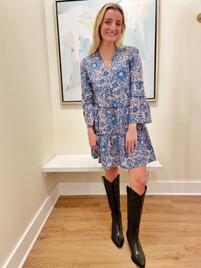 Rye Dress Floral Fog Vibe Choice
