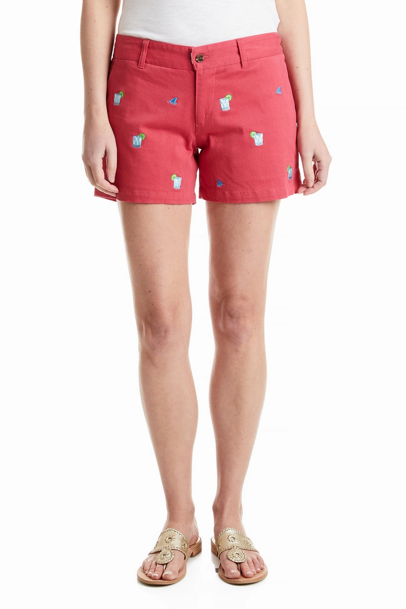 Sailing Short Stretch Twill Hurricane Red with Fin & Tonic TaglessLabel
