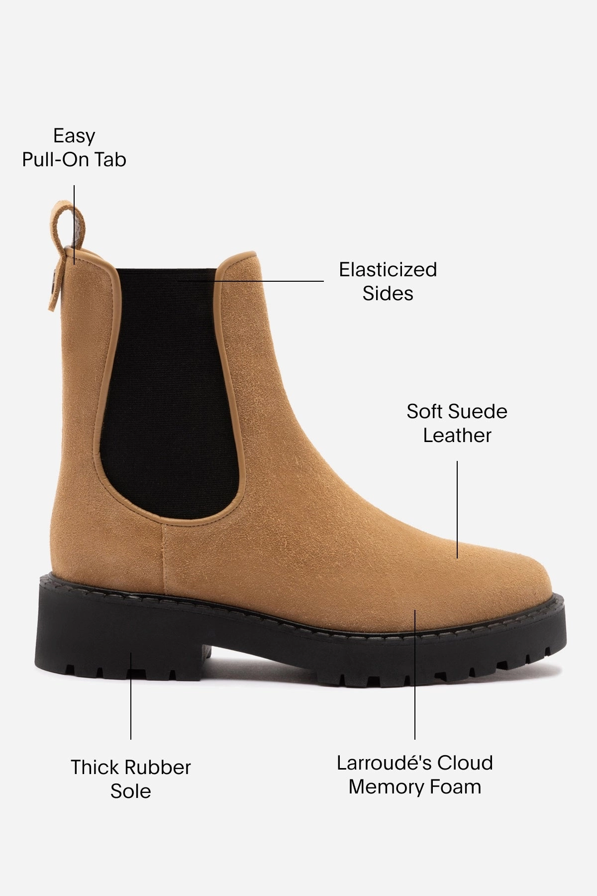 Chic Cool Sancha Boot In Peanut Suede