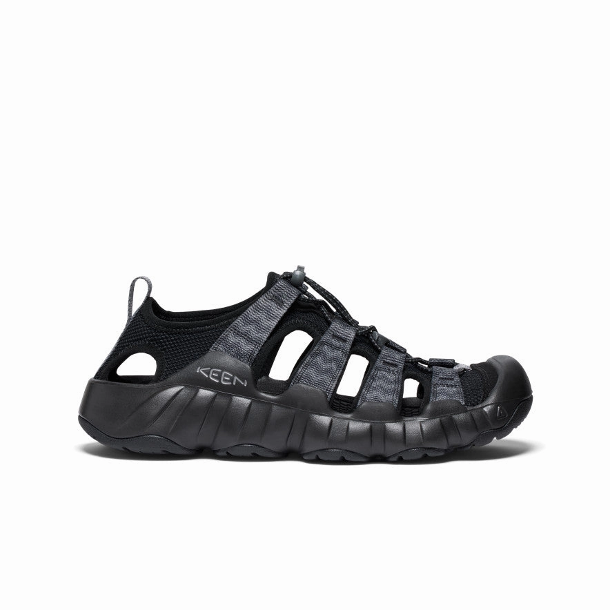 Men's Hyperport H2 Sandal  |  Black/Steel Grey Comfy Sandals for Travel Eva Midsole