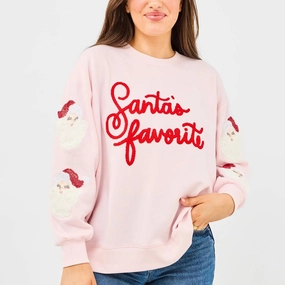Santa's Favorite Pink Sweatshirt TearResistant Blends
