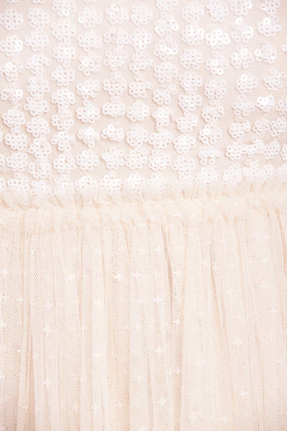 Raindrop Bodice One-Shoulder Ankle Gown Love Soft Neutral Form