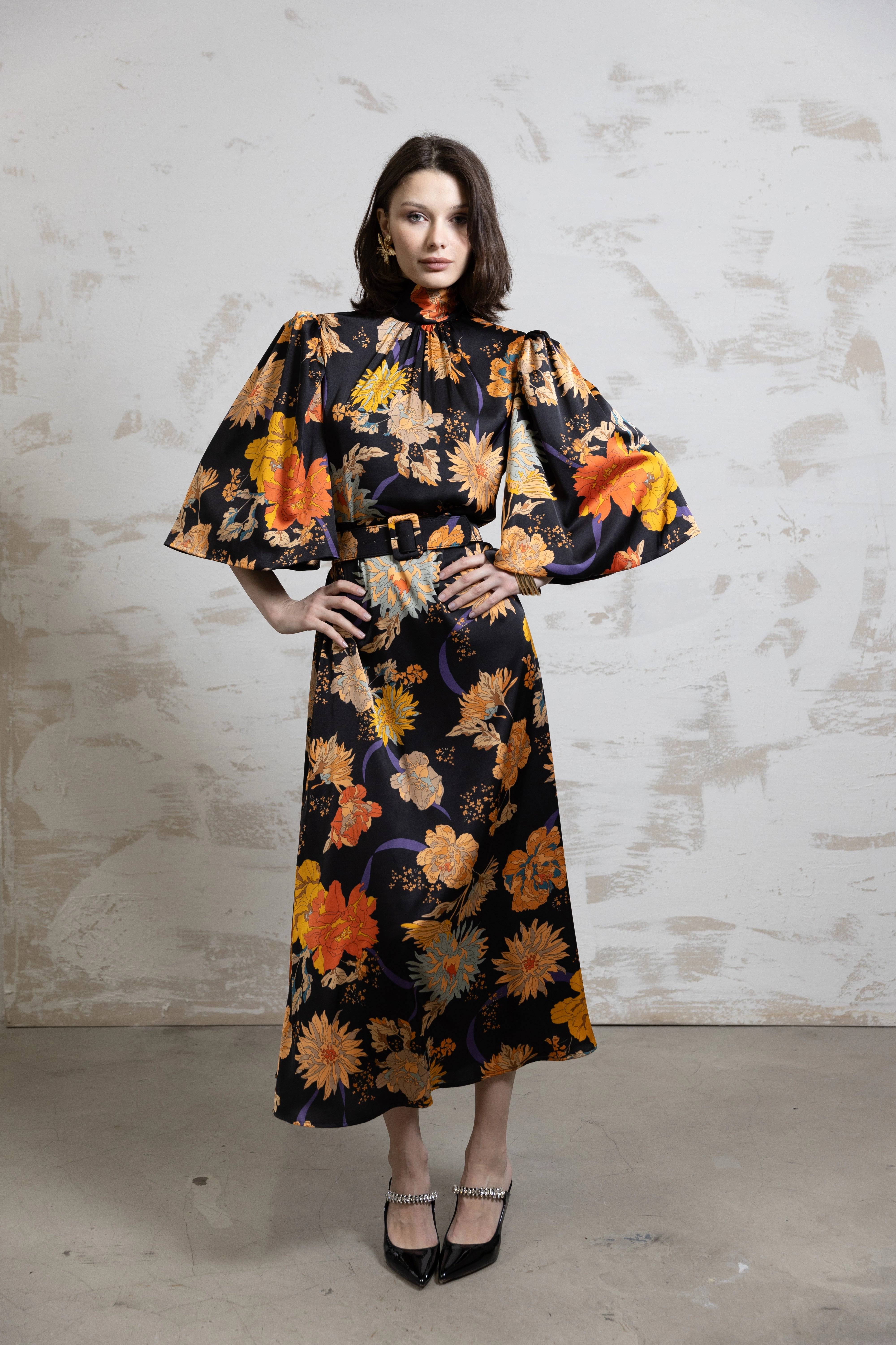 Soft Flow Scarlette Midi Floral Dress