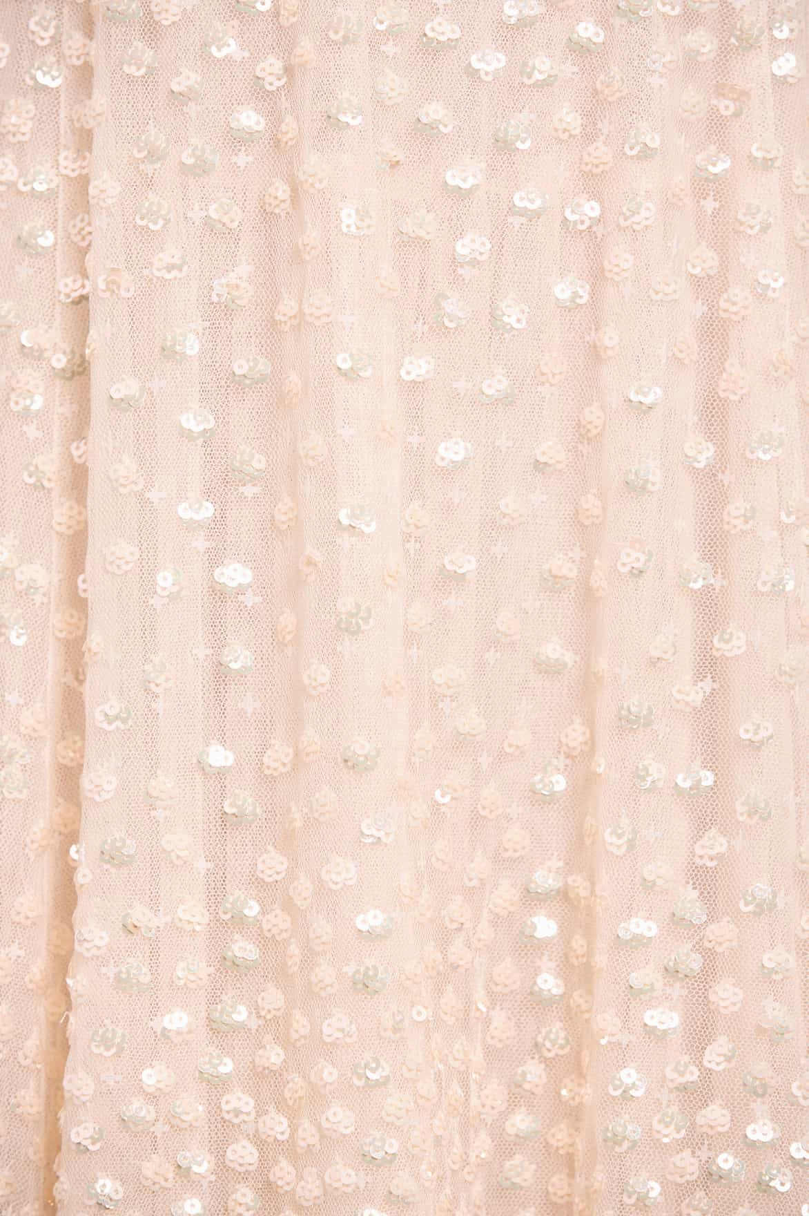 Scatter Dot Ruffle Ankle Gown Classic Flow