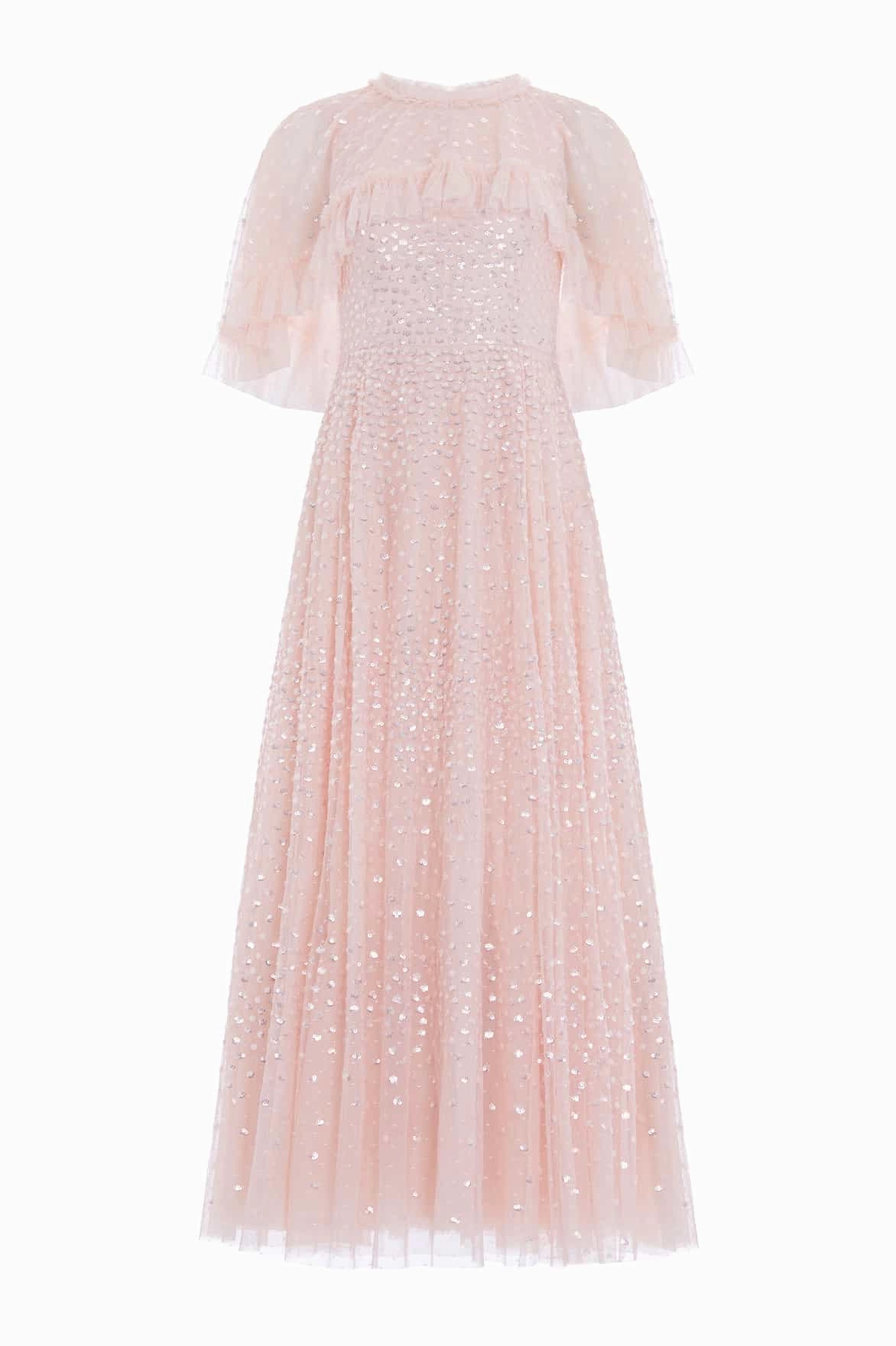 Scatter Dot Short Cape Ankle Gown Red-Carpet New Spirit