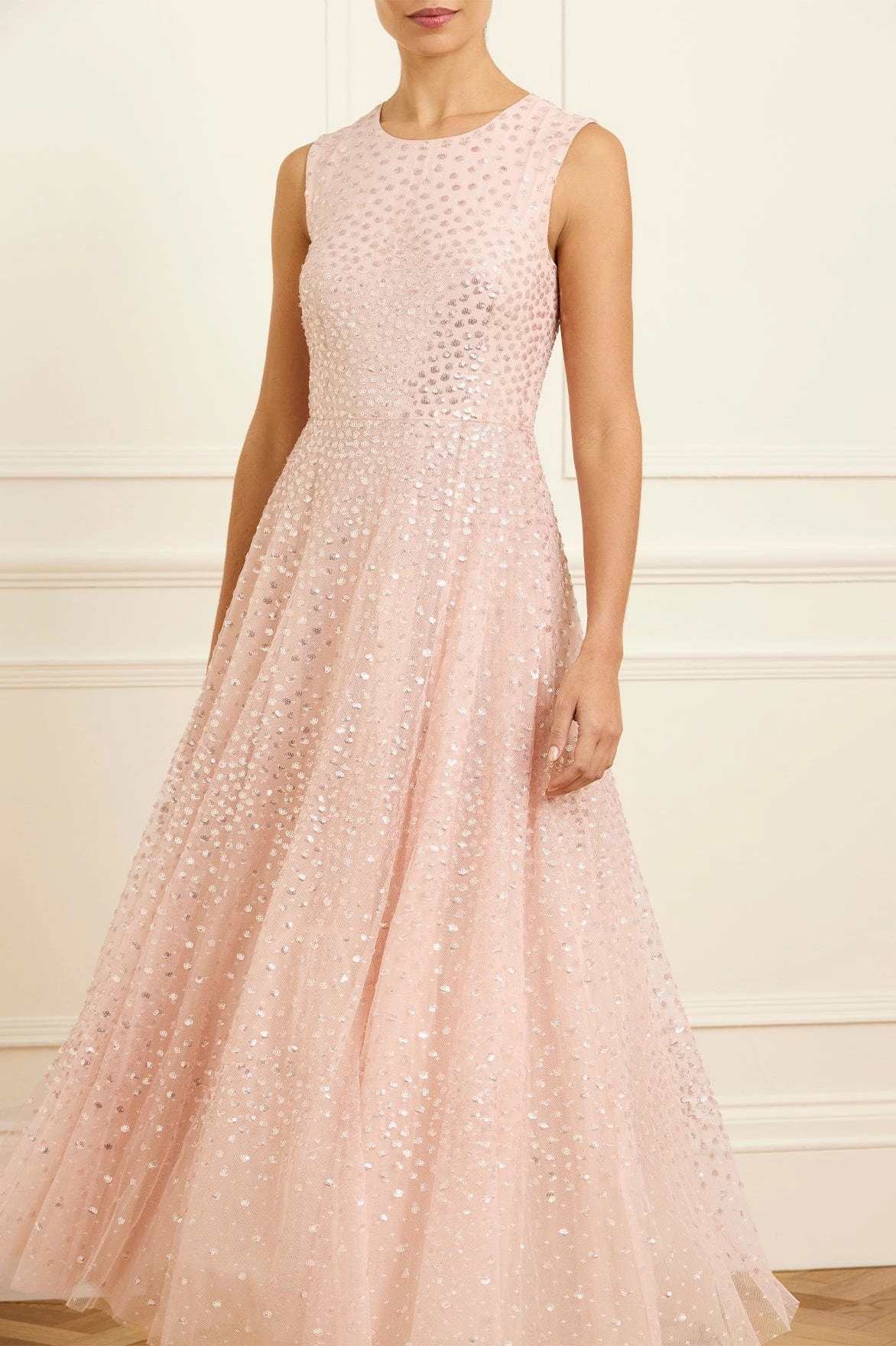 Winter Classic Scatter Dot Short Cape Ankle Gown