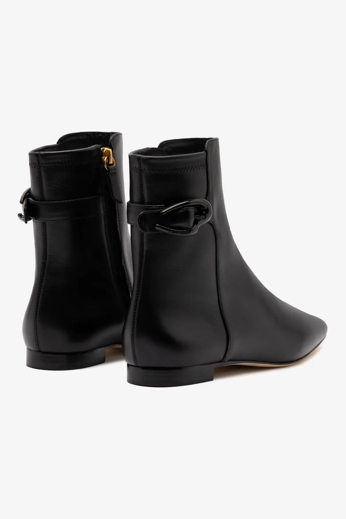 Alexis Verona Flat Boot In Black Leather Sport Edge Sweat Resistant Frequent Travelers