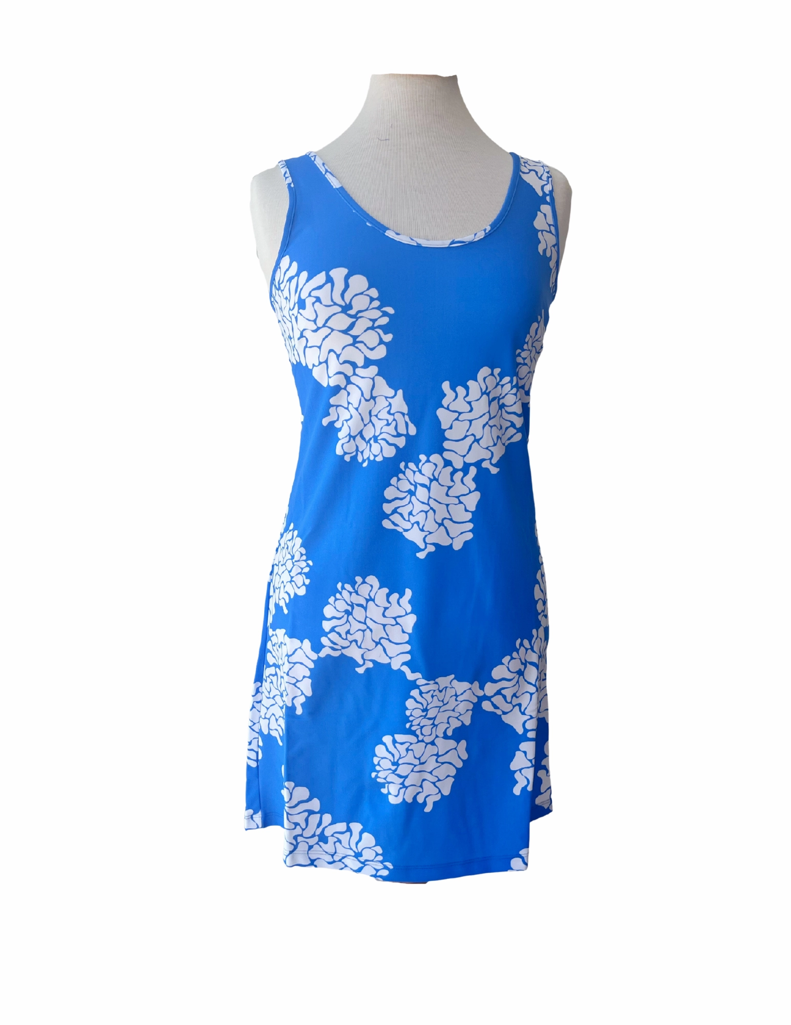 Bali Tank Dress Geranium/White Eco Friendly Refined Finish