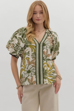 Stylish Jacket Harlow Floral Top