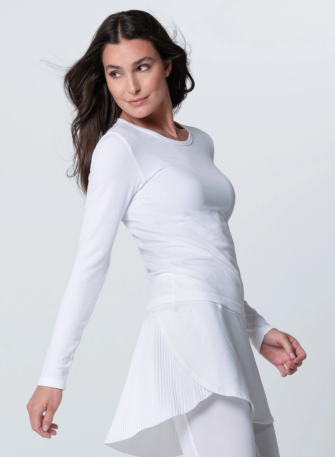 Stretch Fit Engineering Quick Release Buttons Seamless Long Sleeve