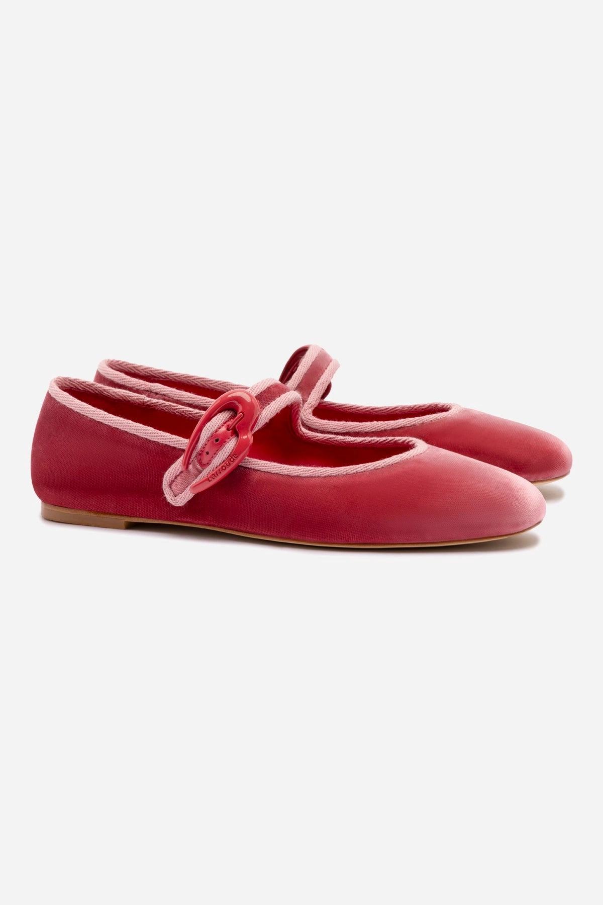 Stretchable Upper Verona Ballet Flat In Lampone Velvet