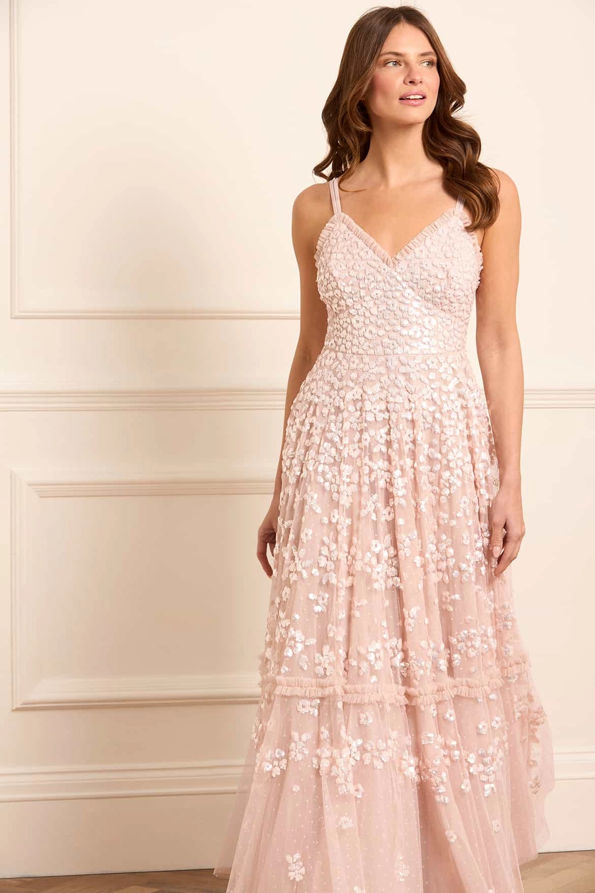 Skin Glow velvet feel Maeva Cami Ankle Gown