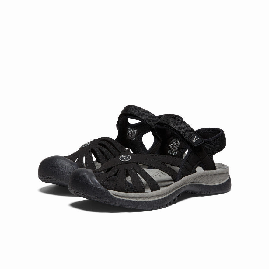 Women's Rose Sandal  |  Black/Neutral Gray Impact Dispersing Structure
