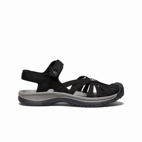 Women's Rose Sandal  |  Black/Neutral Gray Comfortable Footwear for Beach Quick Dry Webbing