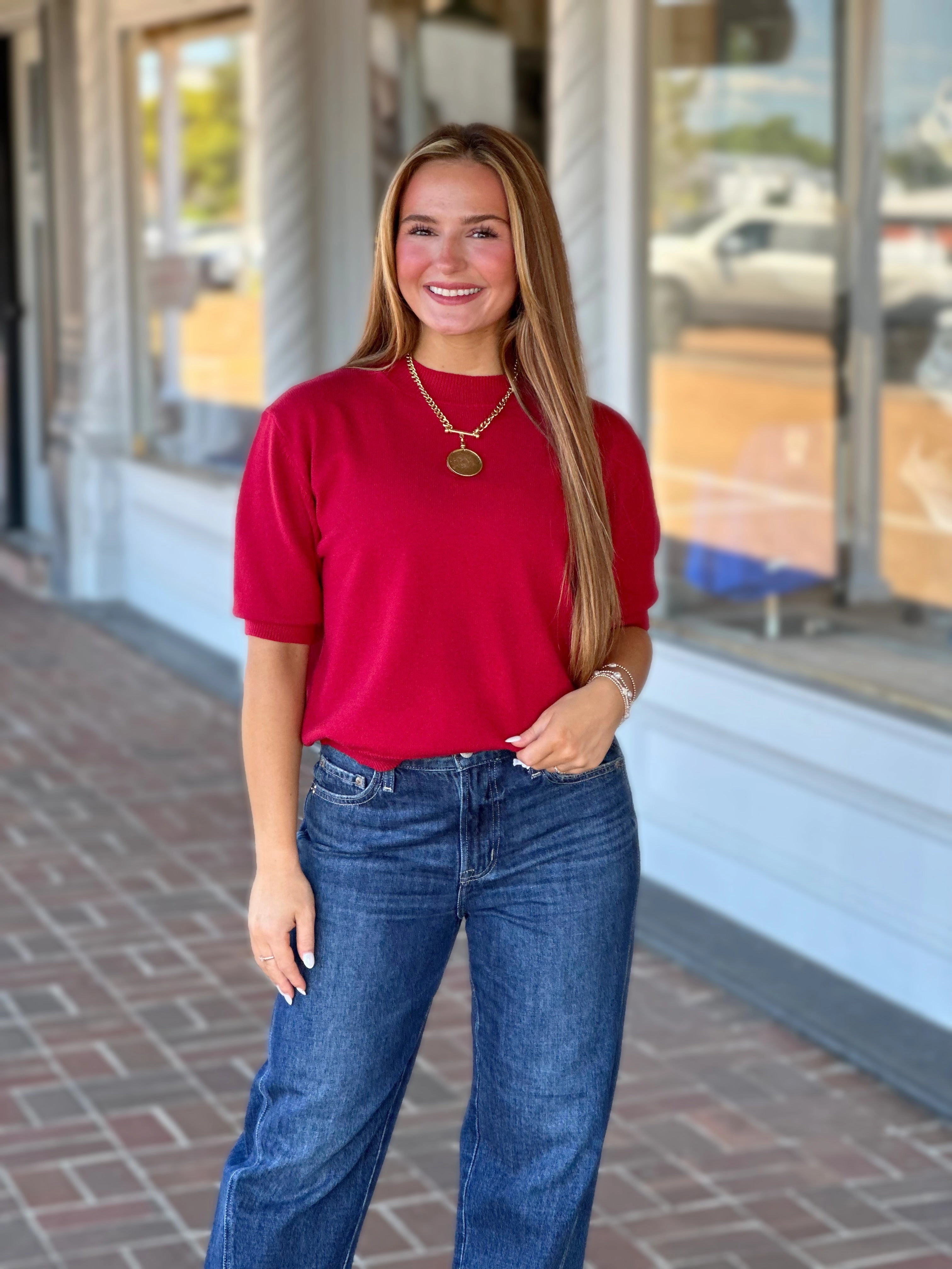 Seeing Red Classic Crew Sweater Warm Fabric ClassicCrewNeck