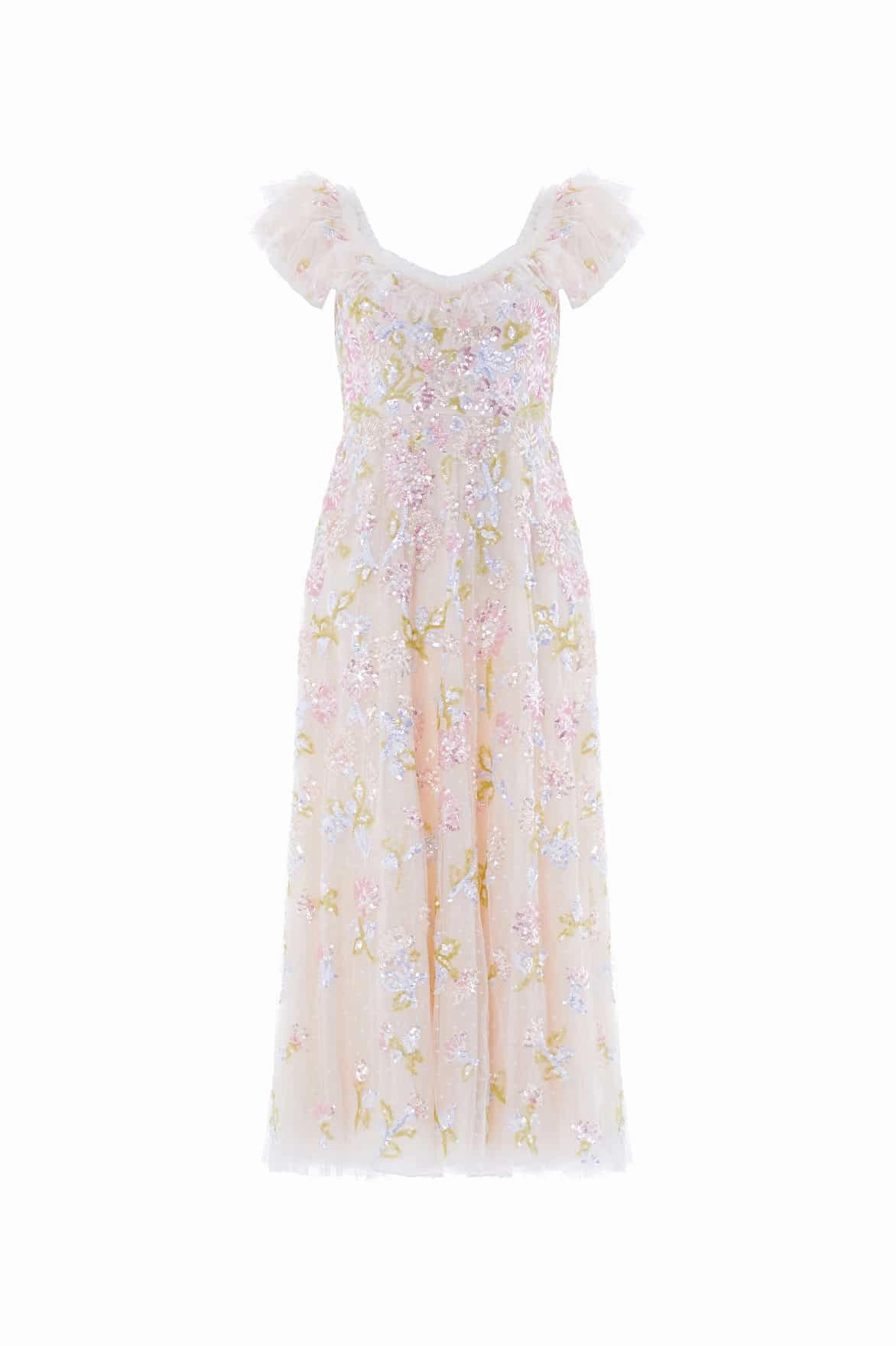 Occasion Ready Must-have Sequin Dandelion Ruffle Ballerina Dress