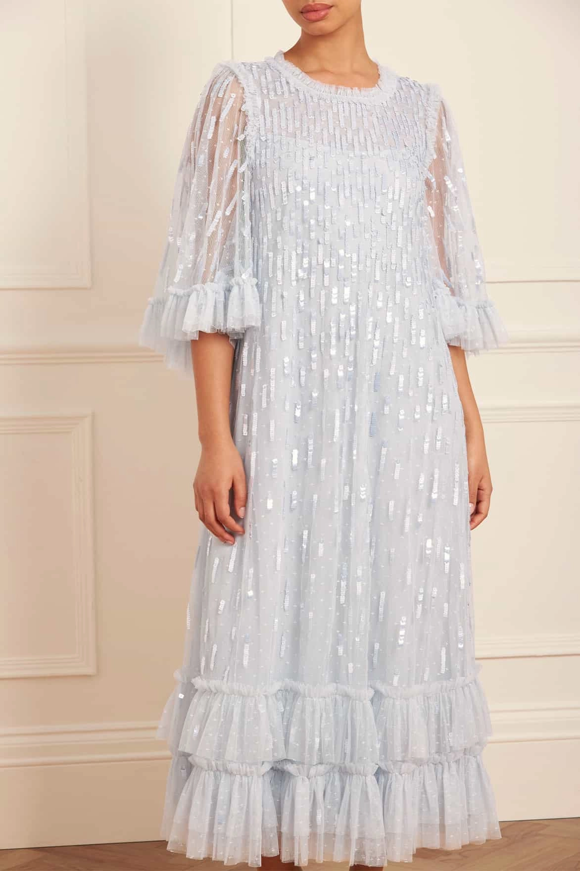 Fluid movement Modern Wear Sequin Dash Ballerina Dress