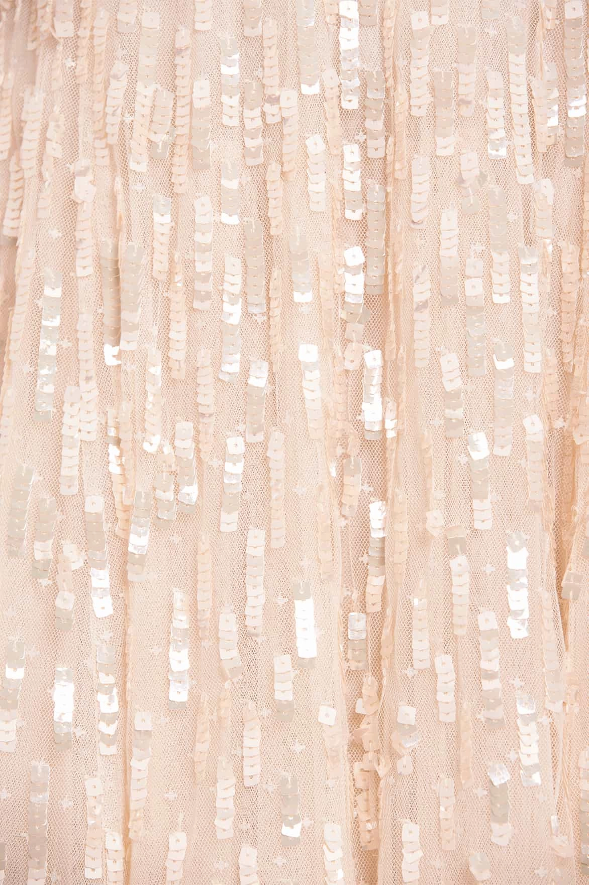 Sequin Dash Cape Ankle Gown Move Easy Linen-Blend