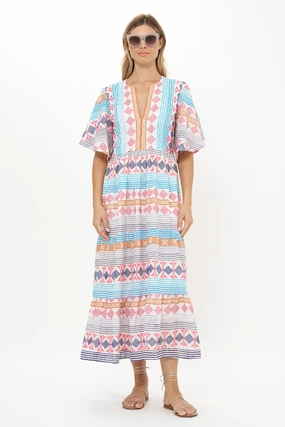 Flirty V-Neck Maxi Casablanca Multi Simple Flow