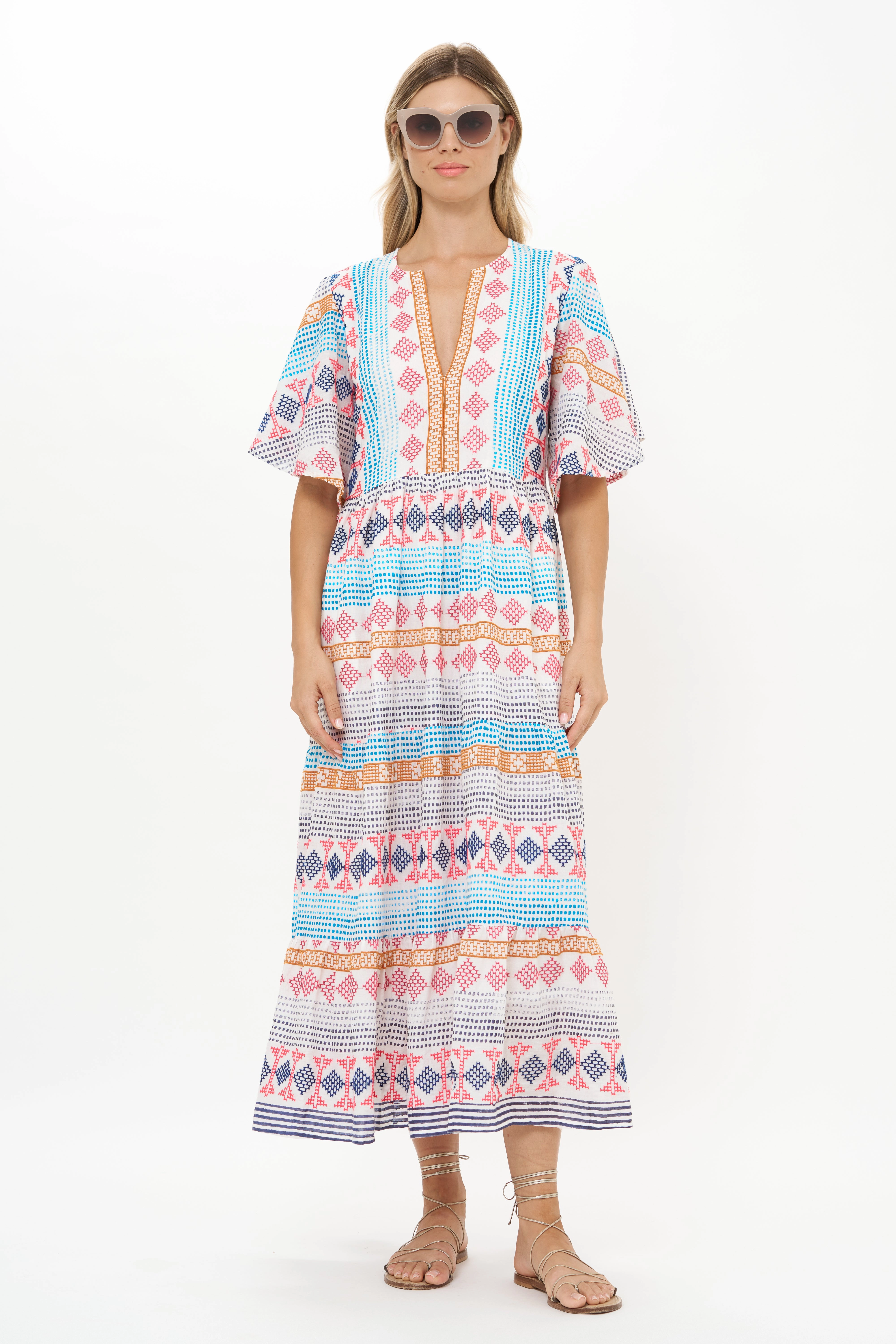Flirty V-Neck Maxi Casablanca Multi Simple Flow
