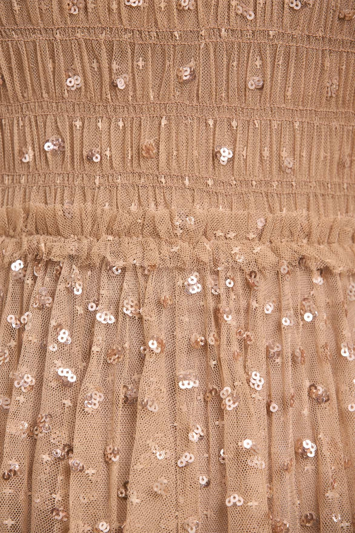 Pose Sweet Subtle Texture Sequin Giselle Smocked Ballerina Dress