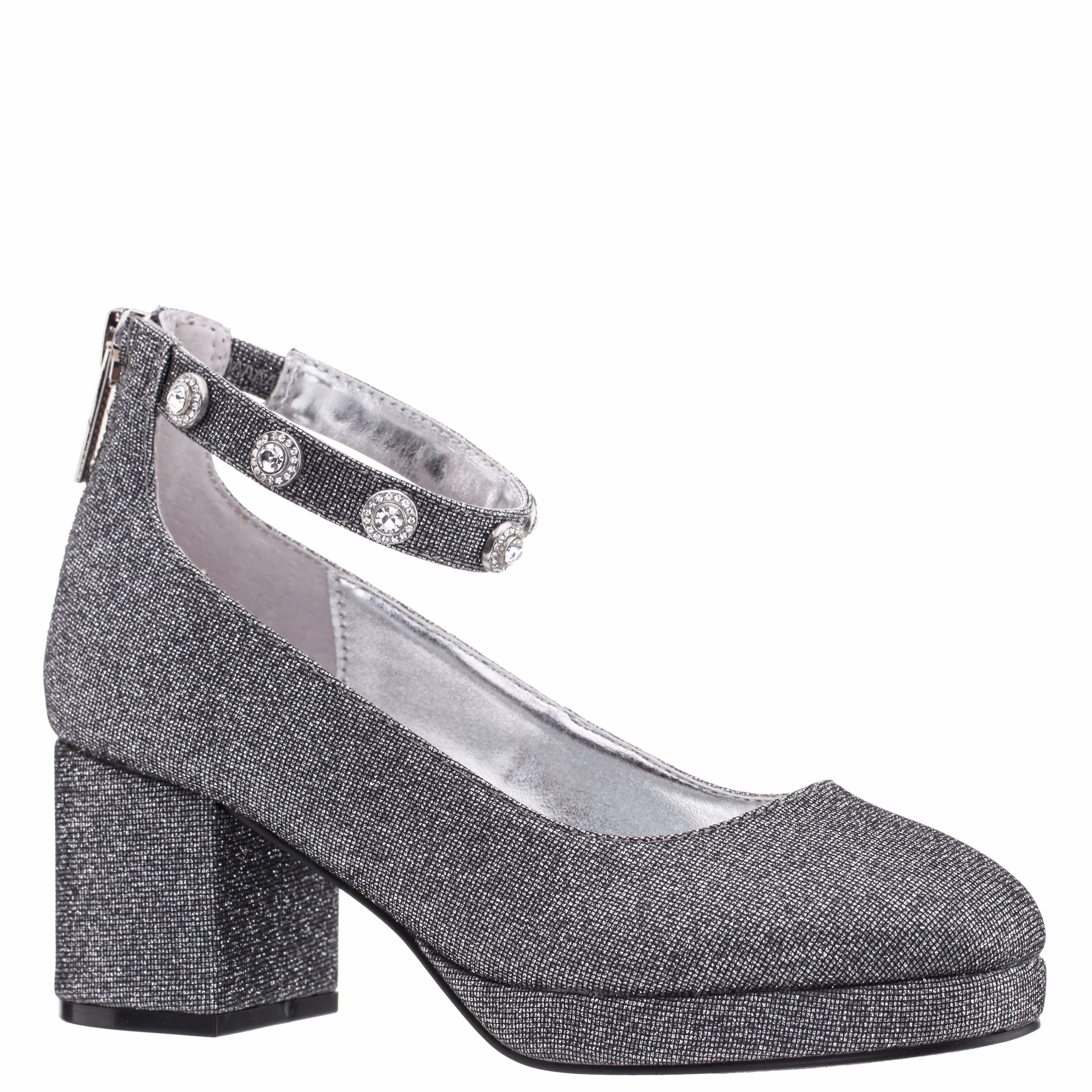 Round Toe Design CAMILLA-BLACK/SILVER