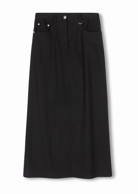 Minimal Vibe Shift Black Straight Skirt W-22568