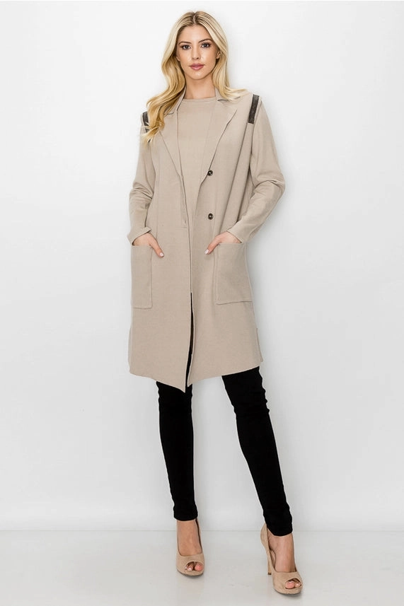 Comfortable clothing Shirie Knitted Sweater Vest in Khaki