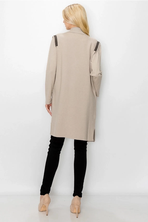 Shirie Knitted Sweater Vest in Khaki VersatileNeckline