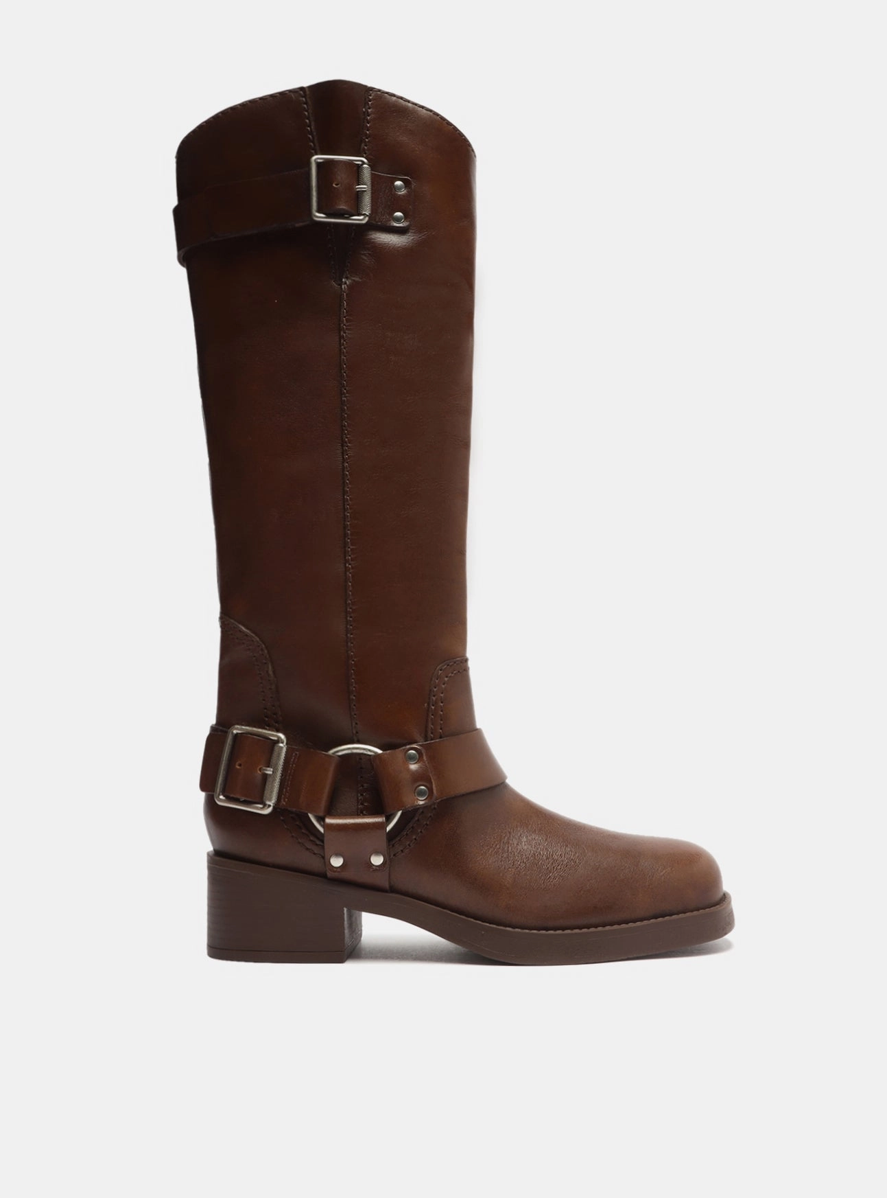Ranch Wear Clara Leather Block Boot