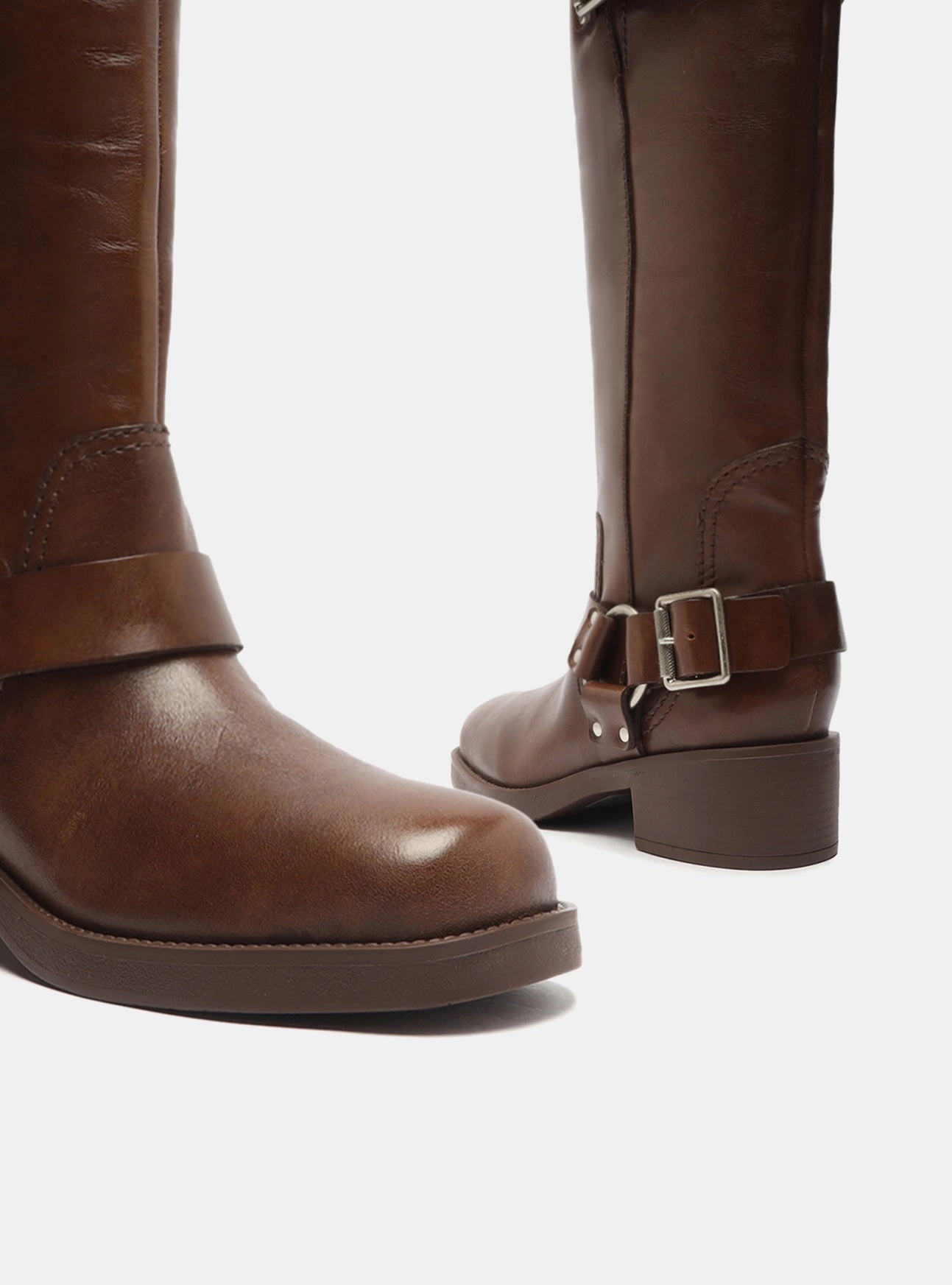 Clara Leather Block Boot Reinforced All Weather Urban Traveler