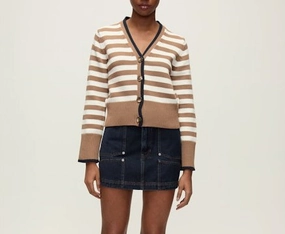 Monae Cardigan Dark Acorn/Dove SeamlessSidePanels