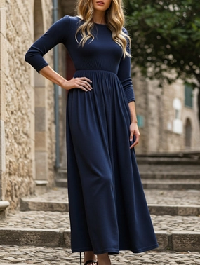 HIGH-WAISTED A-LINE LONG DRESS Art Soul