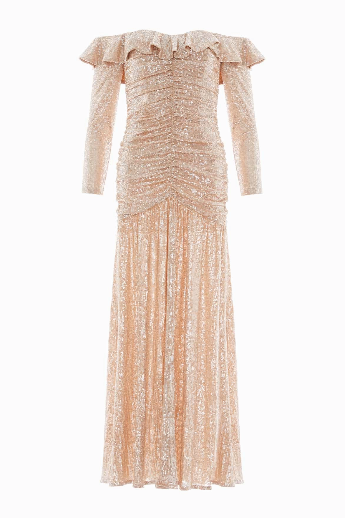 Sienna Off-Shoulder Gown Comfortable Layering Celebrity-Inspired