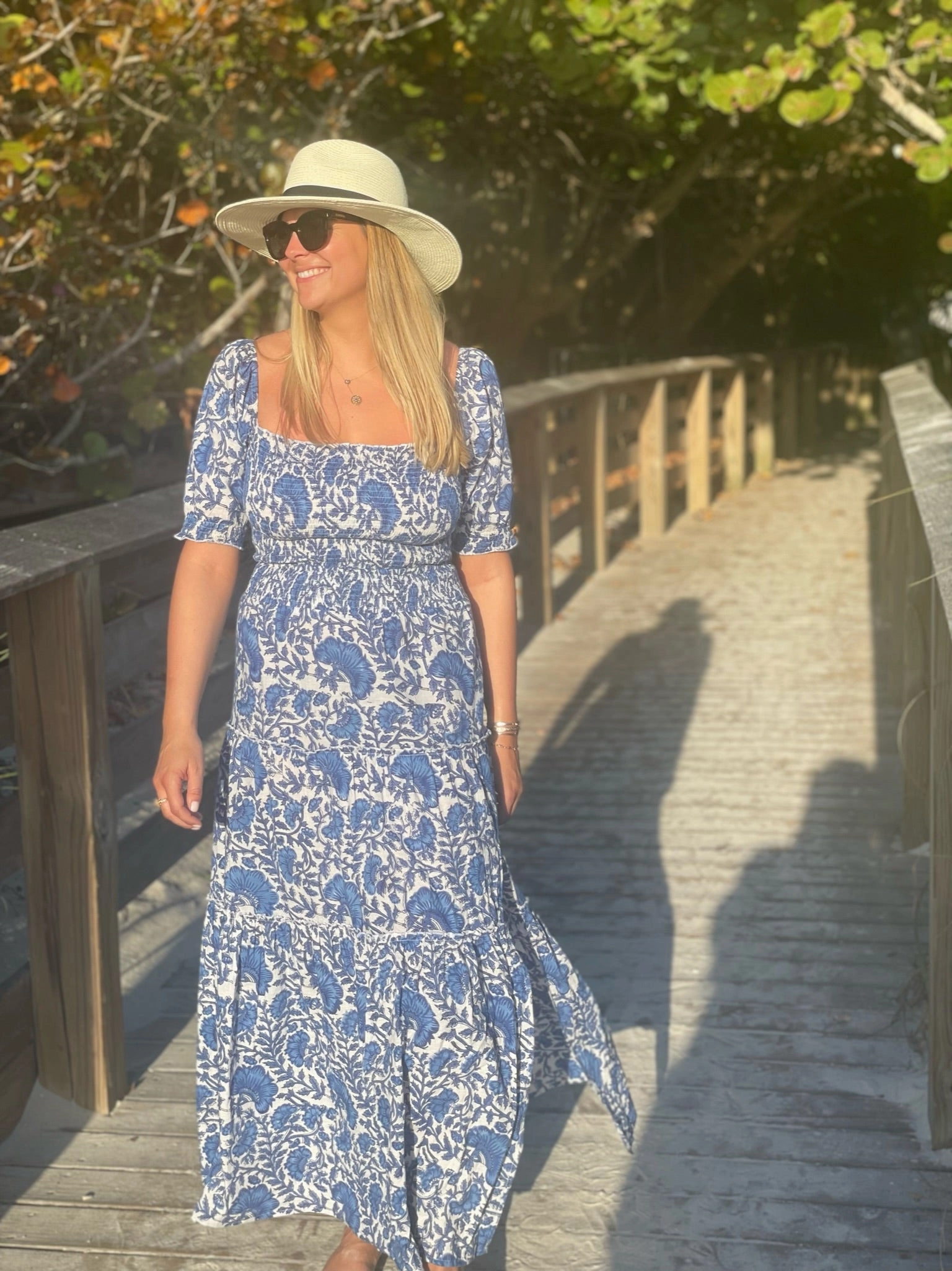 Skye Maxi Skirt Blue Lagoon Active Comfort ripstop fabric