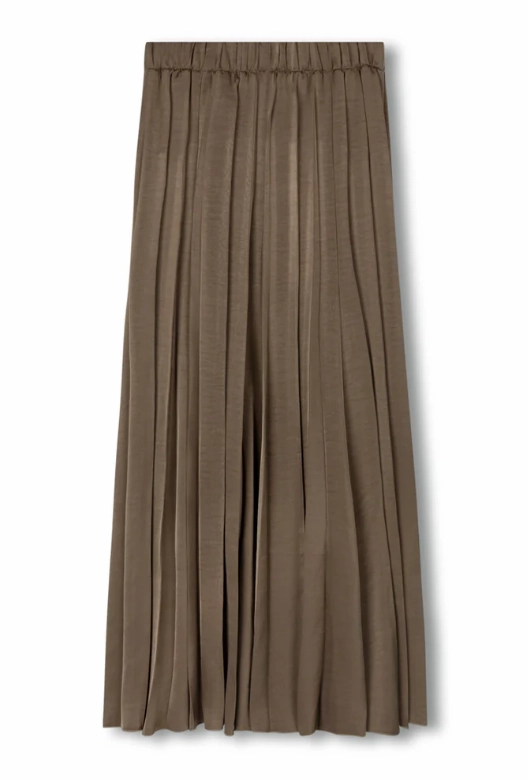 Timeless Piece Crisp Look Epik Grey Fillmore Silk Pleat Skirt W-22293