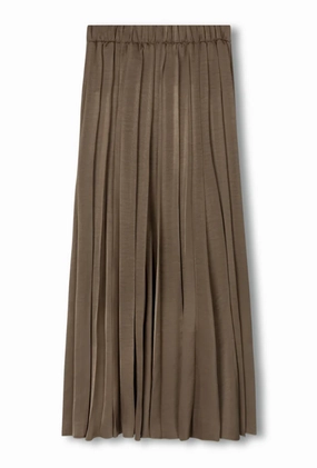 Relaxed Mood Epik Grey Fillmore Silk Pleat Skirt W-22293