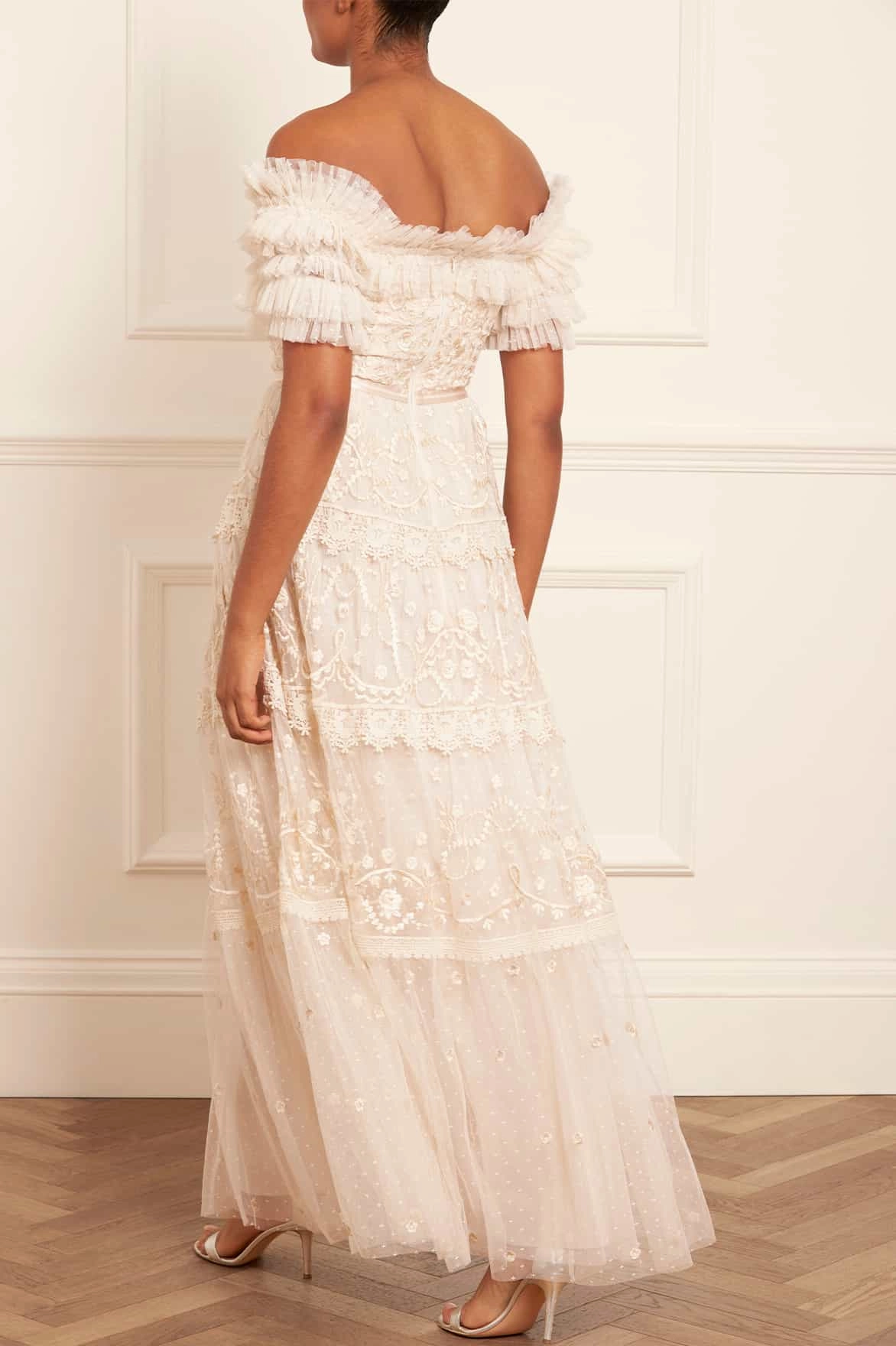 Midsummer Lace Off-Shoulder Gown Cafe Vibe