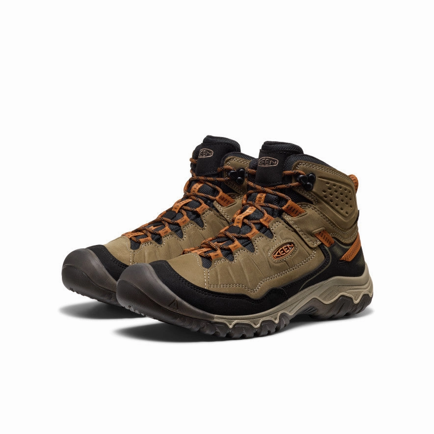 Smooth Surface Matte Tone Men's Targhee IV Waterproof Hiking Boot  |  Sea Turtle/Roasted Pecan