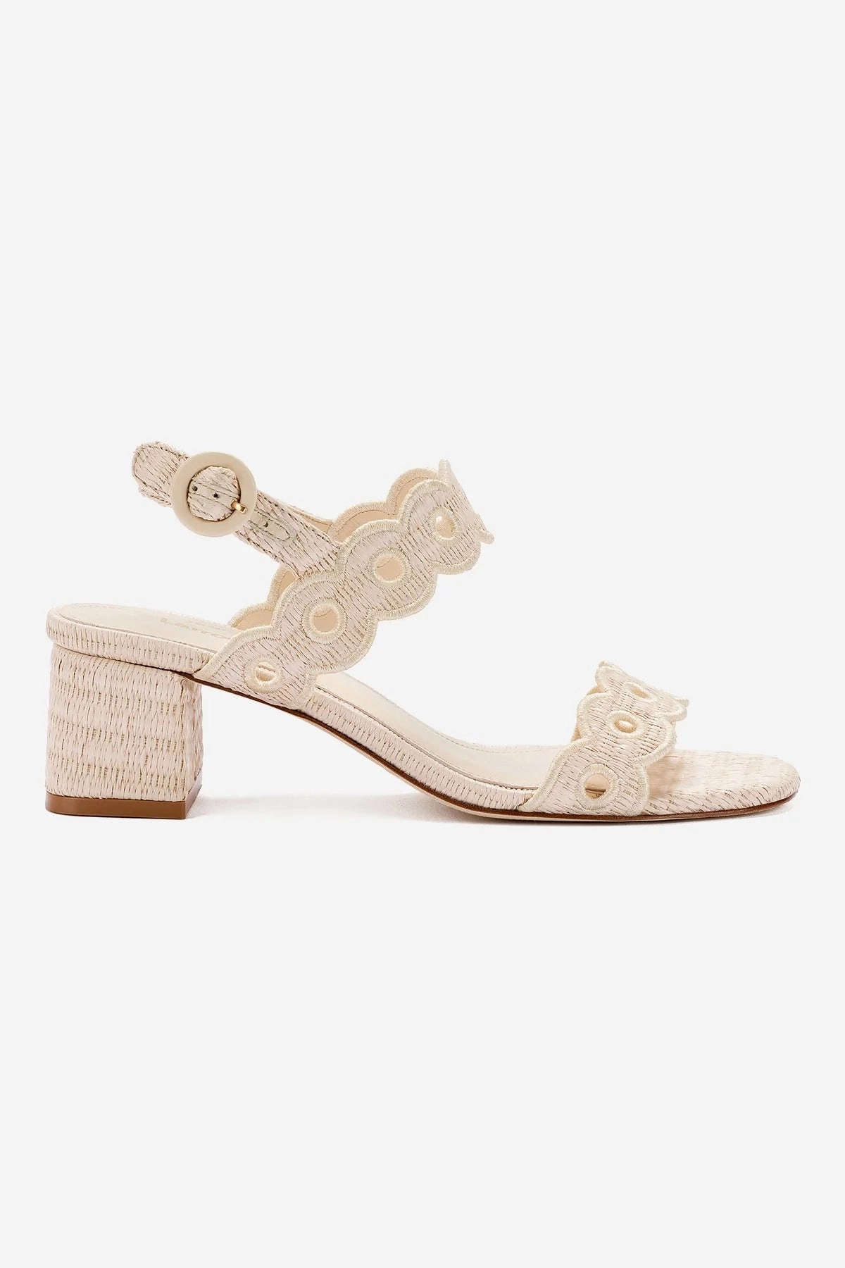 Florence Broderie Sandal In Natural Raffia Impact Dispersion System Low Impact Design