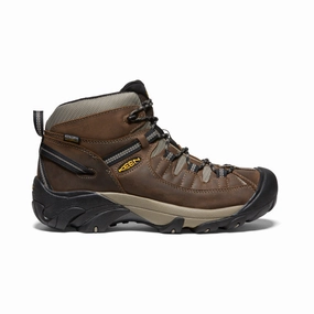Men's Targhee II Mid Waterproof Hiking Boots  |  Shitake/Brindle Low Profile Urban Commute