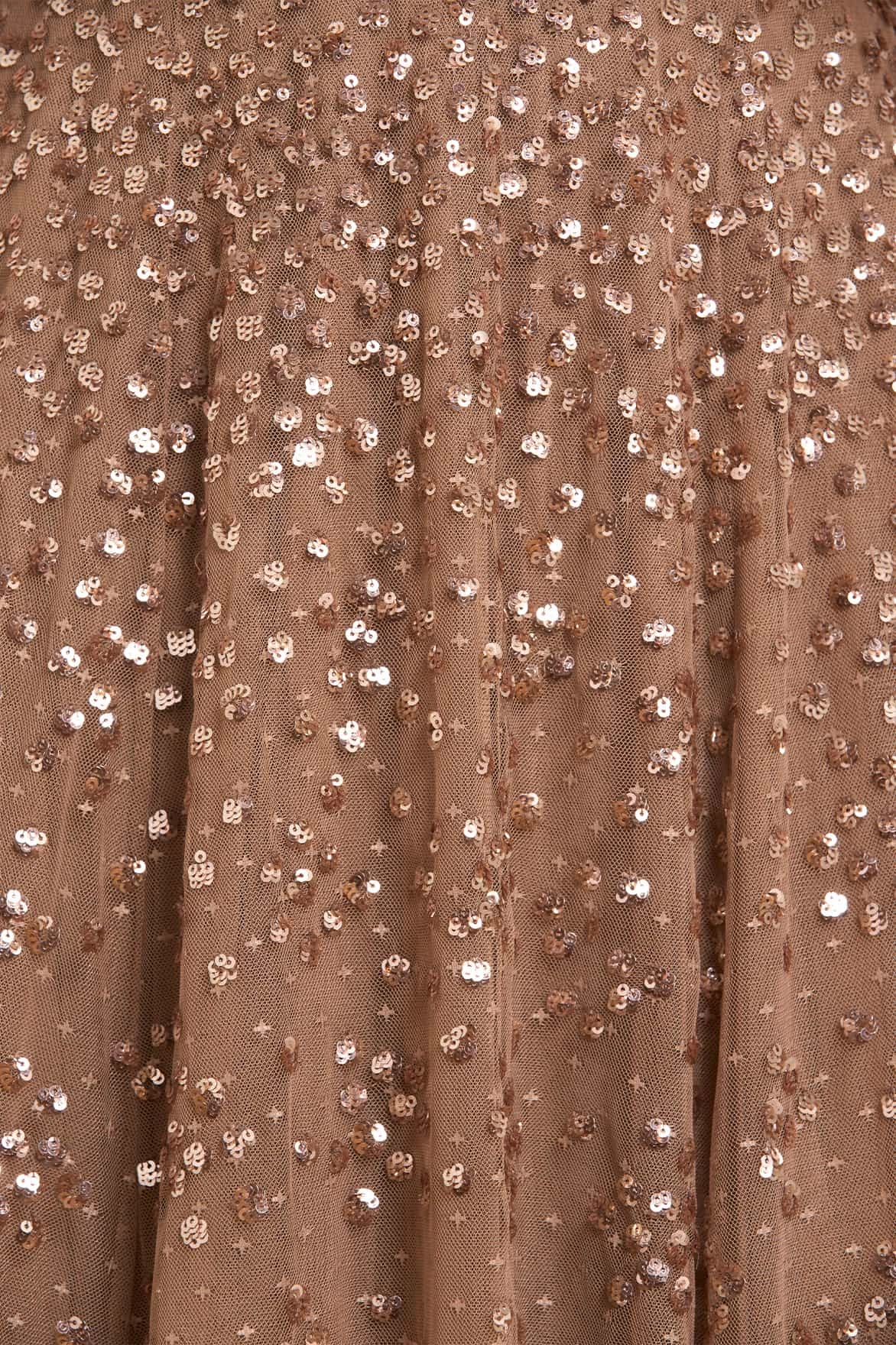 Fresh Glow Gender Fluid Leila Dot V-Neck Cape Ankle Gown