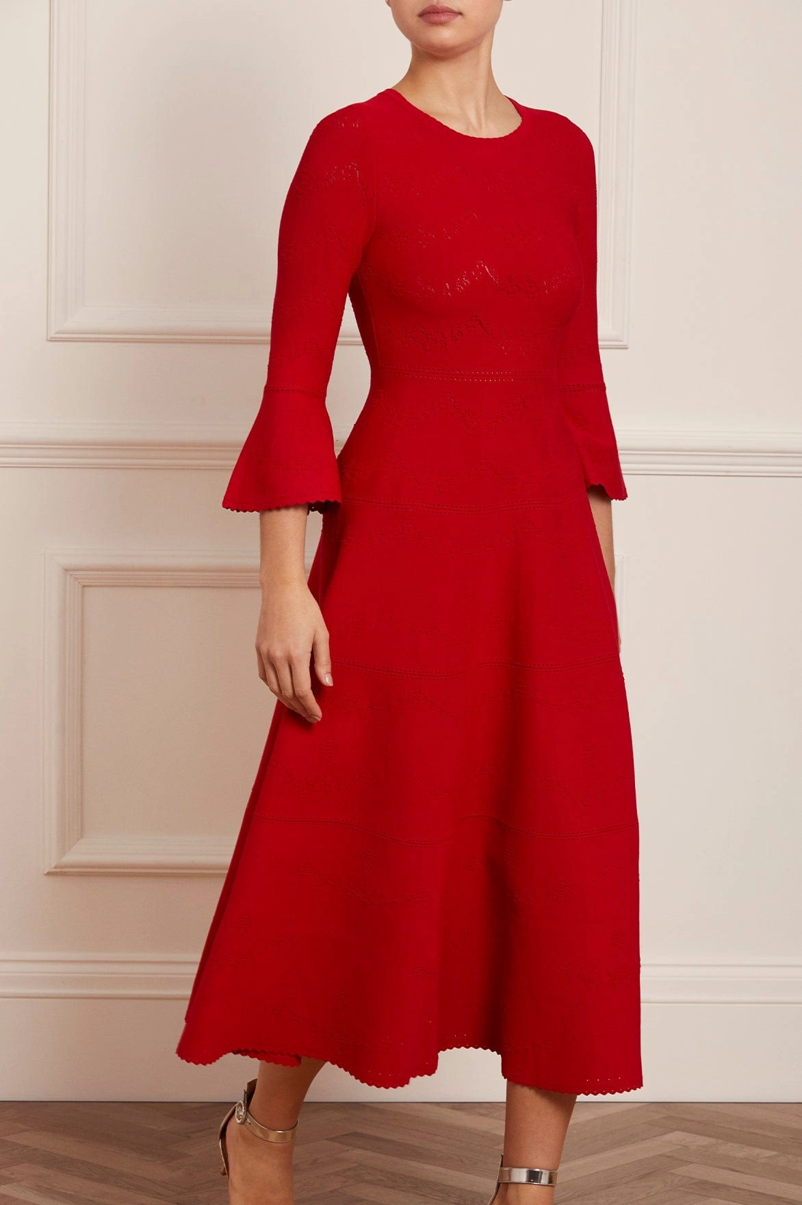 Pretty Pointelle Knit Ankle Gown Day Romance