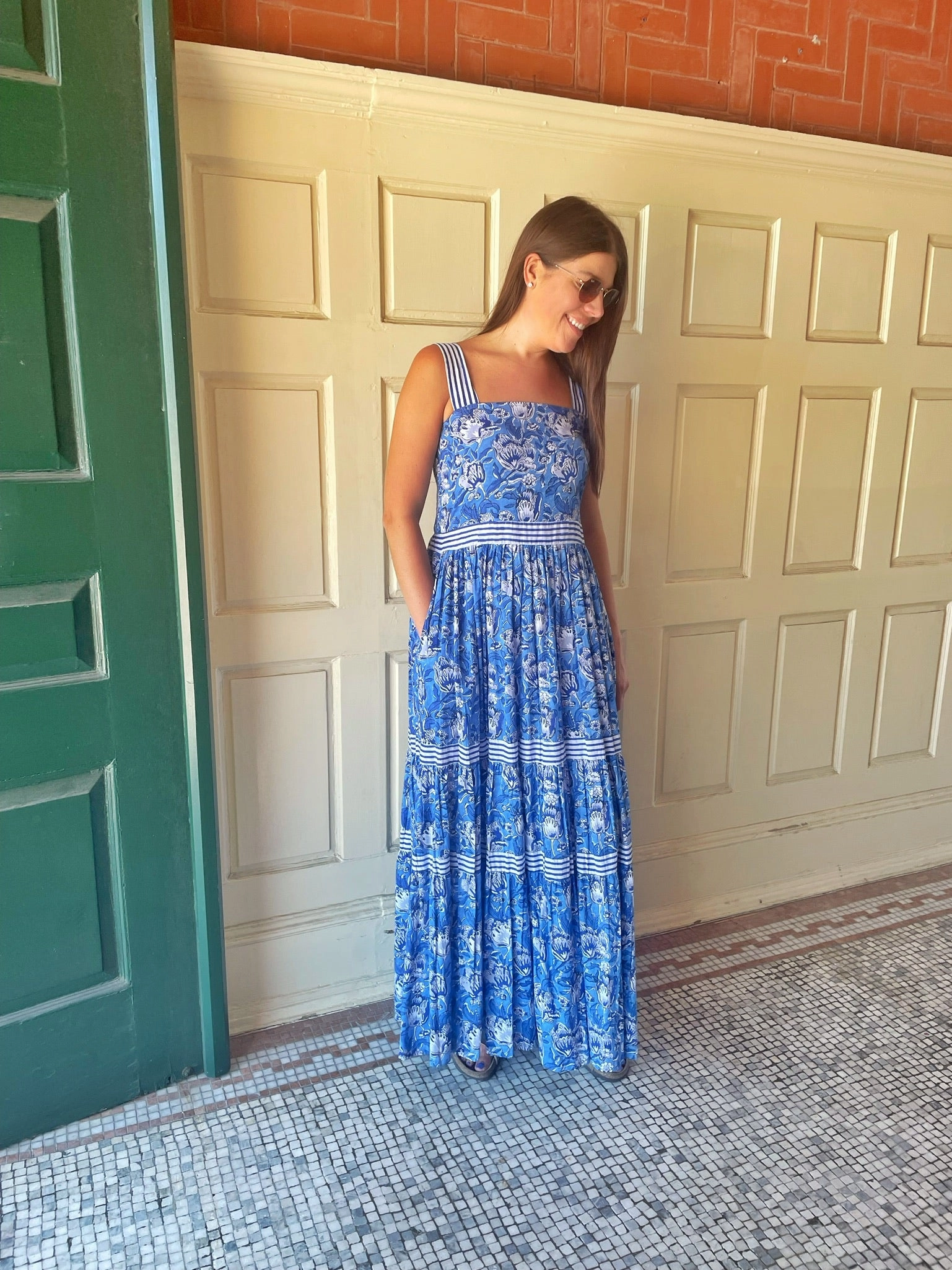 Notting Hill Maxi Dress Blue Tulip Soft Profile City Style