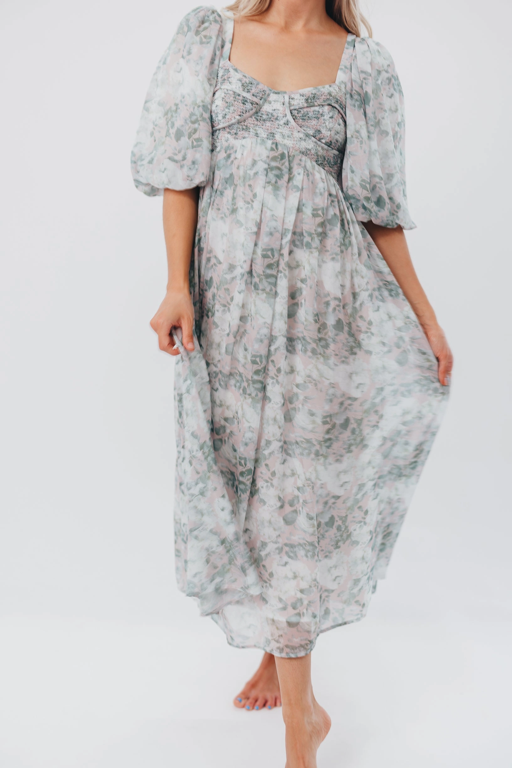 Layer Base Smooth Wear Harlow Maxi Dress in Forest - Bump Friendly (S-XL)