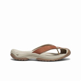 Women's Waimea Leather Flip-Flop  |  Sorrel Horse/Plaza Taupe Foot Hug