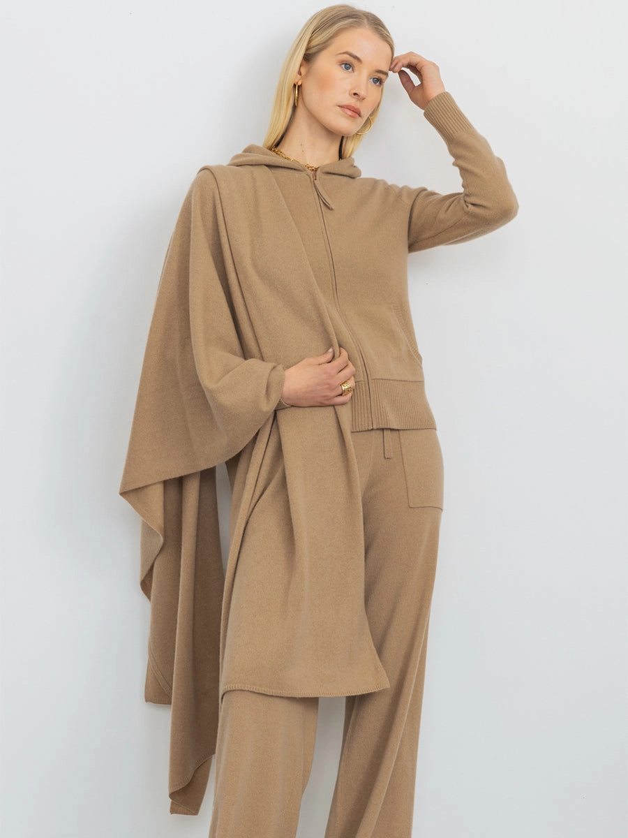 Stretch Knit Material Mesh Panel Details TRAVEL WRAP