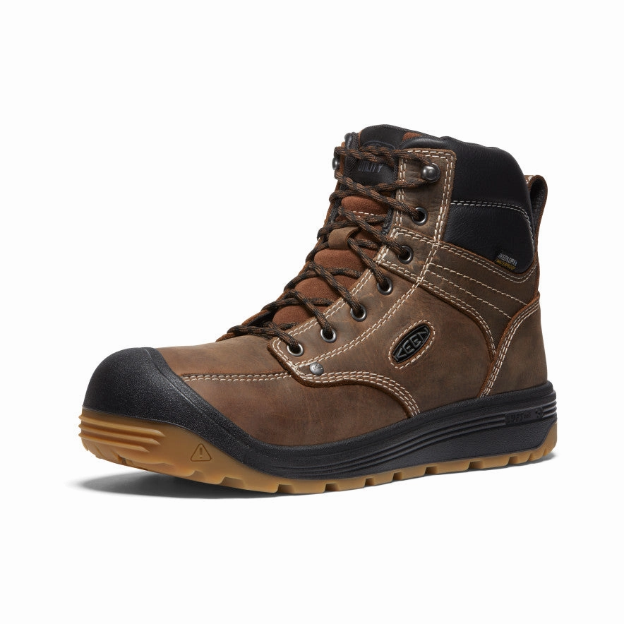 Men's Fort Wayne 6" Waterproof (Soft Toe)  |  Dark Earth/Gum Minimal Color Side zipper